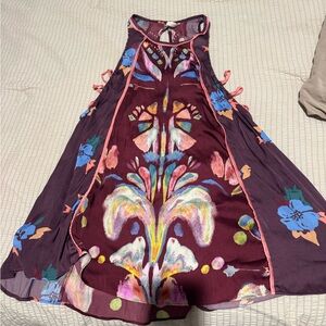 Free people Floral Sleeveless blouse with Colorful Patterns